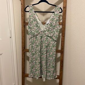 RESA Green Floral Mini Dress